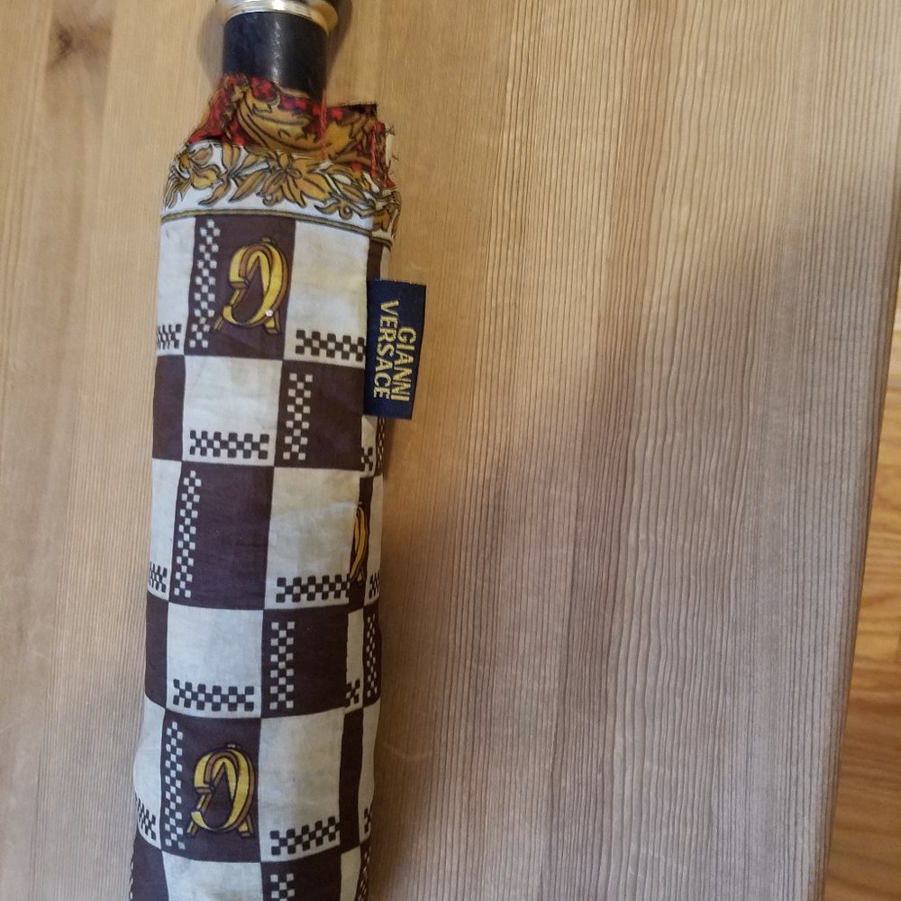 GIANNI VERSACE Vintage Logo Umbrella Fashion.